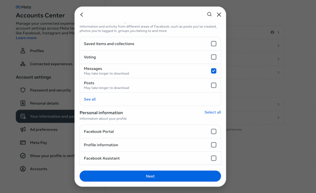 download deleted messenger messages