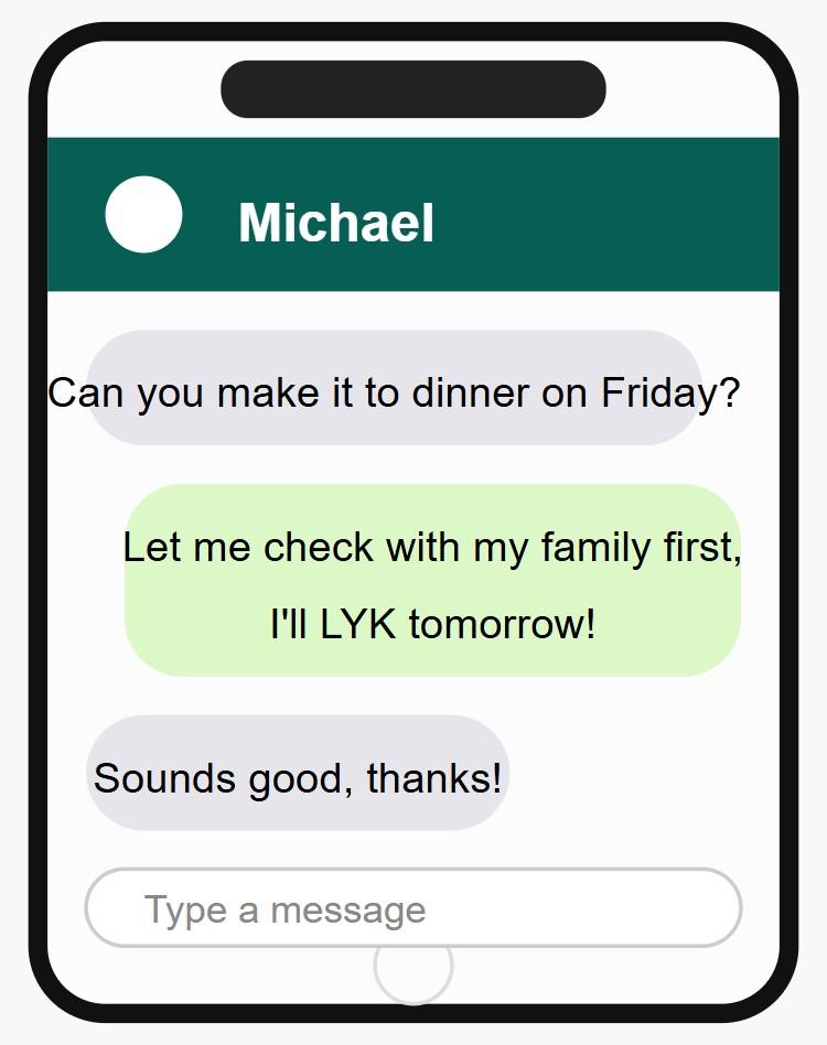 What Does LYK Mean in Text