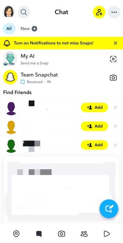Snapchat chat history