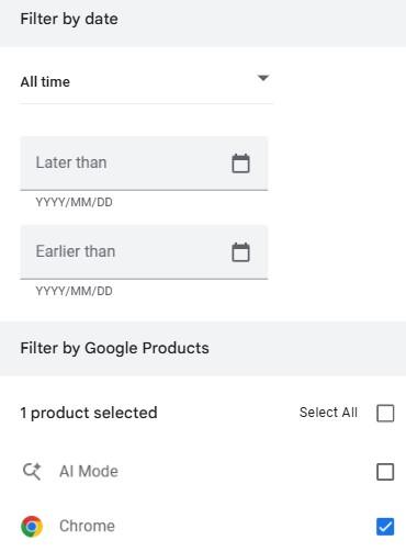 Filter by date & product