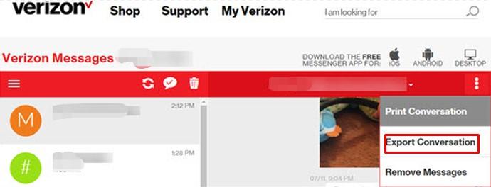 view sent and received text messages on Verizon